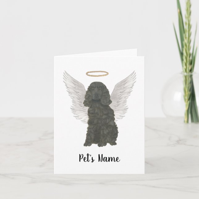 Carte Black Cocker Spaniel Dog Sympathy Memorial (Devant)