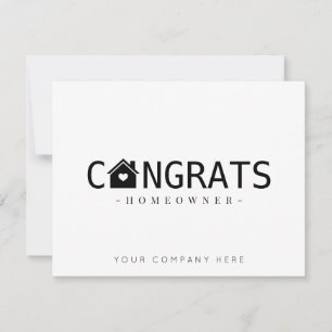 Carte Black Congrats Nouveau propriétaire immobilier