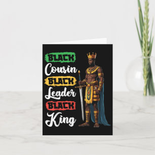 Carte Black Cousin Black Leader Black King American Afri