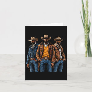 Carte Black Cowboy Africain-Américain Rodéo de l'Ouest M