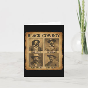 Carte Black Cowboy Western Rodeo Melanin Black History T