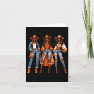 Carte Black Cowgirl Western Rodeo Melanin Histoire noire