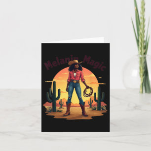 Carte Black Cowgirl Western Rodeo Melanin Histoire noire