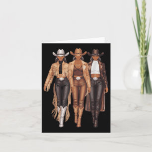 Carte Black Cowgirl Western Tee Rodeo Pays Femmes Juin
