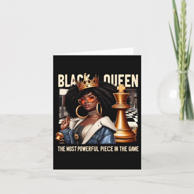 Carte Black Culture Black Queen Chess (Devant)
