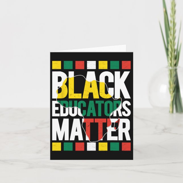 Carte Black Educators Probleme Black History Moth Pride (Devant)