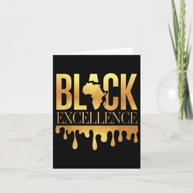 Carte Black Excellence Black Histoire Mois Afro Motivati (Devant)