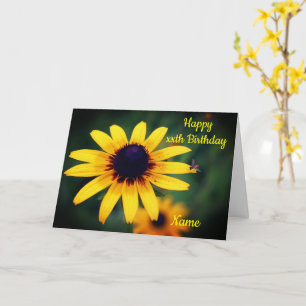 Carte Black Eyed Susan Flower Personnalisé Anniversaire