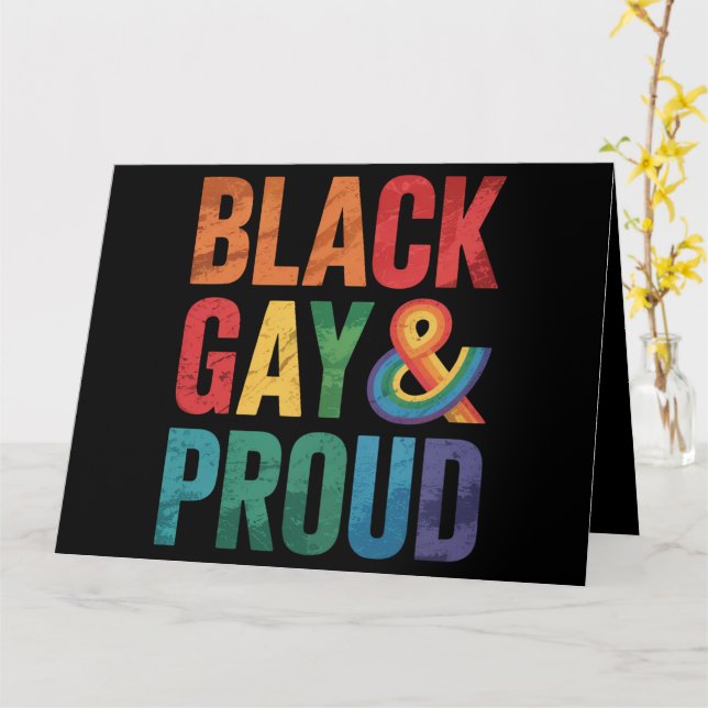 Carte Black Gay et Fiers LGBTQ Black Queens (Fleur jaune)