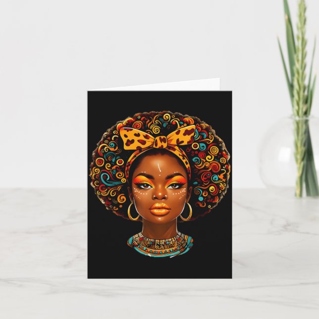 Carte Black Girl Magic Afro Melanin Queen African Americ (Devant)