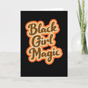 Carte Black Girl Magic Retro Style Vintage Melanin Girls