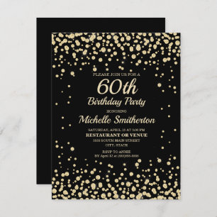 Carte Black Gold Diamond Parties scintillant femmes 60e 