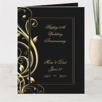 Black Gold Flourish 50e anniversaire 8,5 x 11