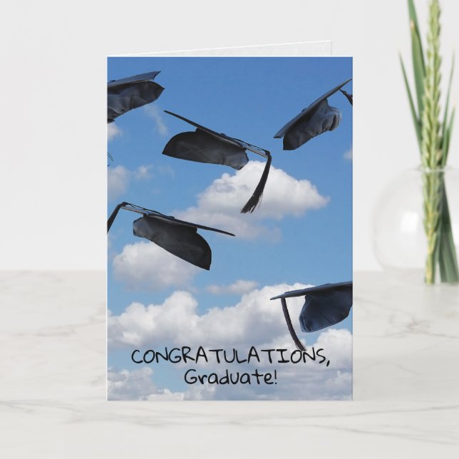 Carte black graduation cap in sky with tassel (Devant)