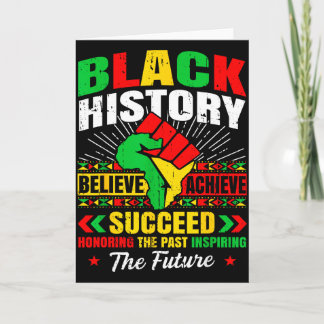 Carte Black History Month Believe Achieve Succeed Melani