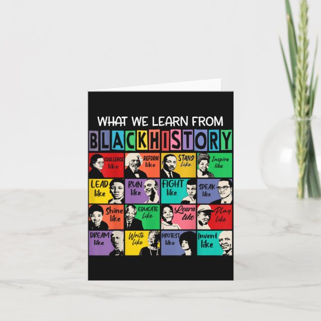 Carte Black History Month Black Leaders African American (Devant)