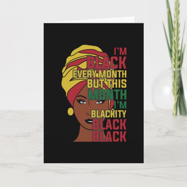 Carte Black History Month Black Woman Afro (Devant)