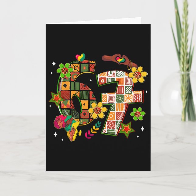 Carte Black History Month Six Seven 6 7 Meme Juneteenth  (Devant)