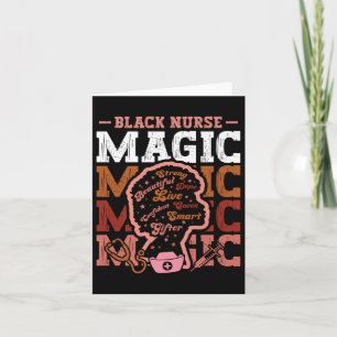 Carte Black History Nurse Magic Afro Girl Melanin Nursin