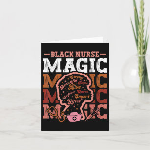 Carte Black History Nurse Magic Afro Girl Melanin Nursin