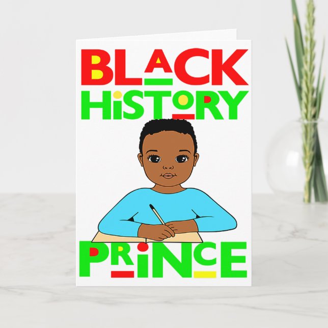 Carte Black History Prince Melanin Boy Son Bruh Brown Sk (Devant)