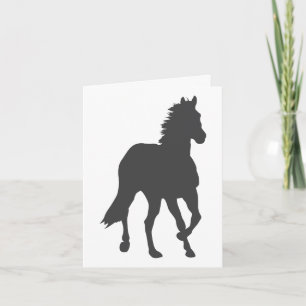 Carte Black Horse Country Western Bonjour Miss You Amour