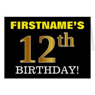 Carte Black, Imitation Gold "12e anniversaire"