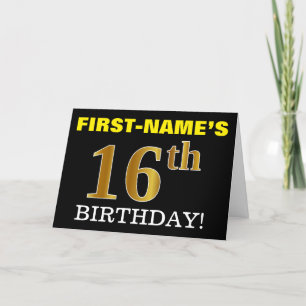 Carte Black, Imitation Gold "16e anniversaire"