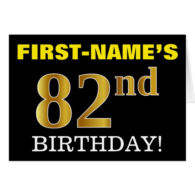 Carte Black, Imitation Gold "82e anniversaire" (Devant horizontal)