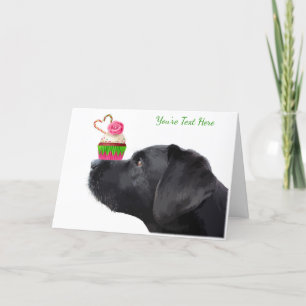 Carte Black Lab I Love You Card - Chien Je t'aime