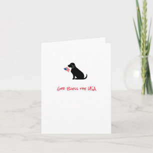 Carte Black Lab Patriotique Chien Silhouette American Dr