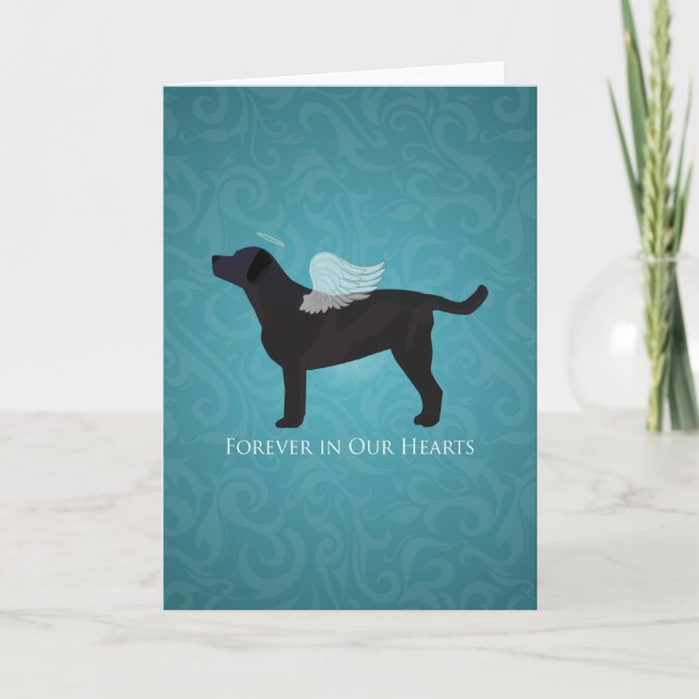 Carte Black Lab Pet Memorial Sympathy Pet Perte Concepti (Devant)
