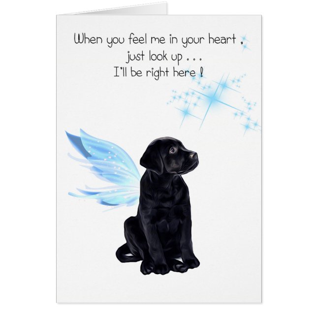 Carte Black Lab Sympathy - Sympathy chien - Perte  (Devant)