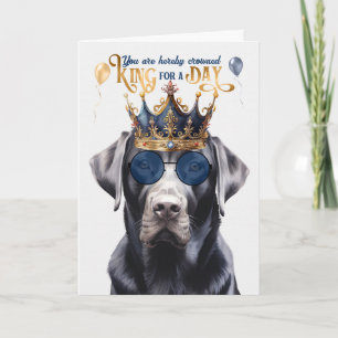 Carte Black Labrador Chien King pour une journée d'anniv