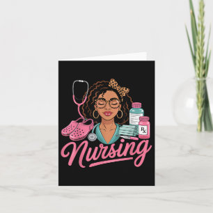 Carte Black Melanin Nurse Afro Black Histoire Cheveux Mé