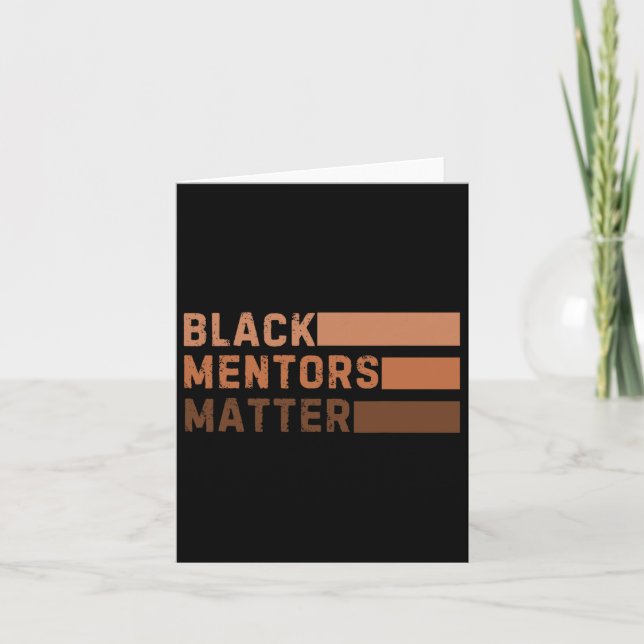 Carte Black Mentors Problème Black History Mois Africain (Devant)
