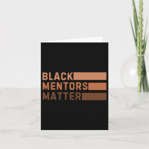 Carte Black Mentors Problème Black History Mois Africain