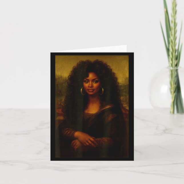 Carte Black Mona Lisa Afro African American Melanin Blac (Devant)