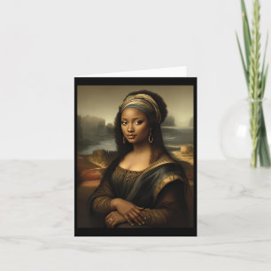 Carte Black Mona Lisa Afro-Américaine Noire Histoire Lun