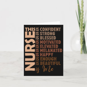 Carte Black Nurse Black History Nurse Melanin Afro Woman