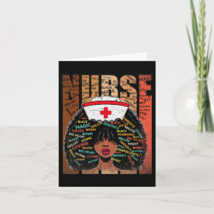 Carte Black Nurse Femme Afro Melanin Vintage Black Histo