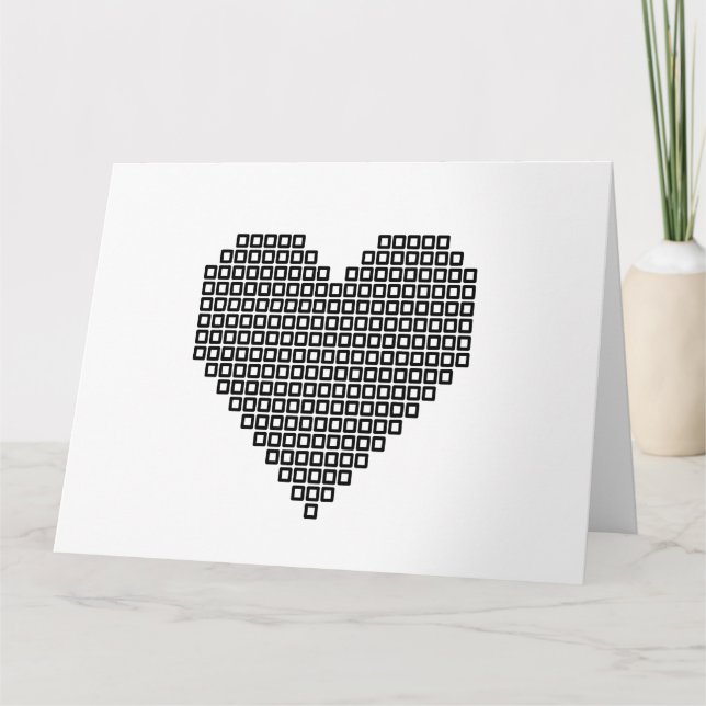 Carte Black pixel heart (Devant)