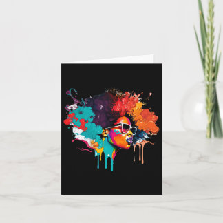 Carte Black Queen Afro Melanin Driving Art Lover Amériqu