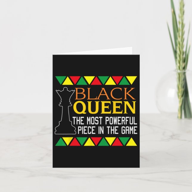 Carte Black Queen Les échecs les plus puissants Africain (Devant)