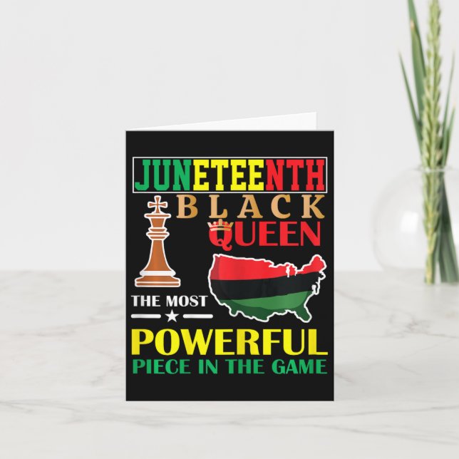 Carte Black Queen Les échecs les plus puissants African  (Devant)