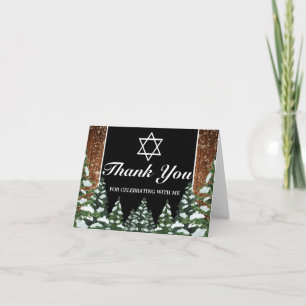 Carte Black Snowy Bois Bar Bat mitzvah Merci