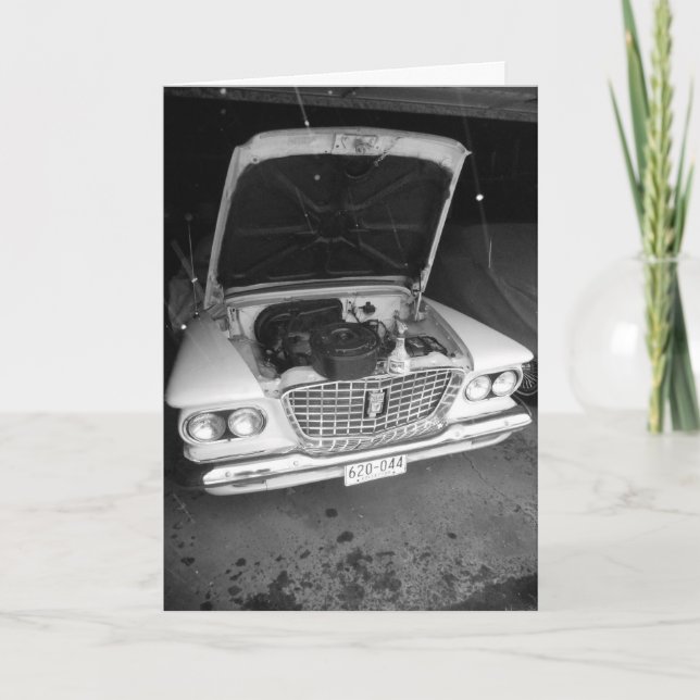 Carte "Black & White Valiant avec flocons de neige" Meil (Devant)