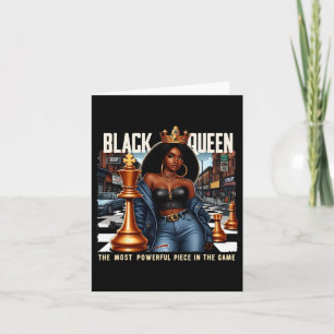 Carte Black Woman Black Culture Black Queen Échecs Empow