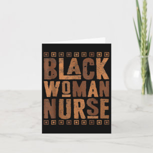 Carte Black Woman Nurse Melanin Histoire africaine-améri