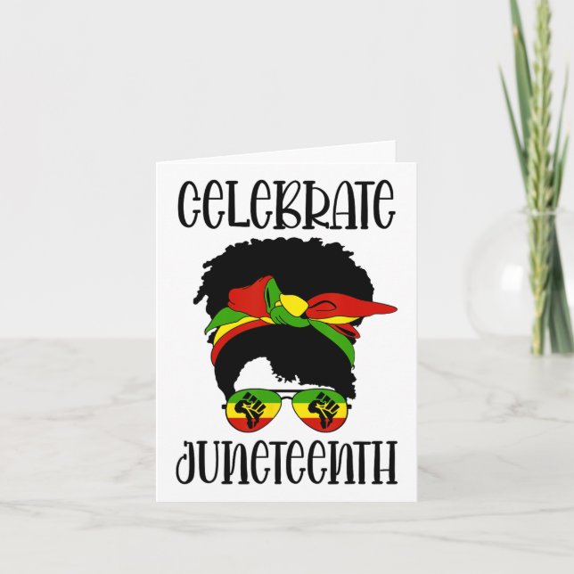 Carte Black Women Messy Bun JunetDix Celebrate (Devant)